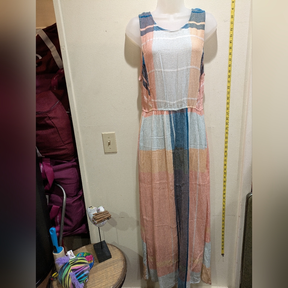 A.S.L.O.N Multicolor Sleeveless Maxi Dress size Medium